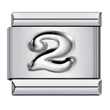 New titanium steel concave convex Arabic numerals DIY Italian module bracelet Italian Module