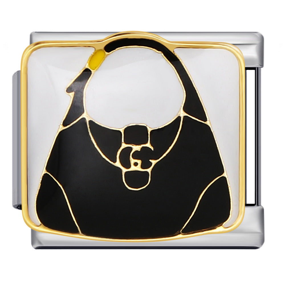 Exquisite Bag Series Italian Module Bracelet Color Welding Pattern DIY Personalized Bracelet Valentine's Day Gift