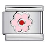 New Petal Stamping Series DIY Italian Module Bracelet Titanium Steel Gold Plated Drip Oil Splicing Strap Chain