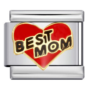 New Warm Mother's Day Series Bracelet Titanium Steel Gold Plated Welding Pattern DIY Italian Module Bracelet