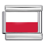 Hot Selling New World Flag Photo Dropper Series Titanium Steel DIY Italian Module Bracelet Accessories Wholesale