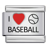 Laser Engraved Red Heart-shaped Ball Pattern Charm Module Titanium Steel DIY Free Splicing Italian Bracelet