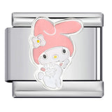 Italian Module Bracelet Fashion Drip Oil Titanium Steel Bracelet DIY Strap Chain Children's Toy Gift Wholesale