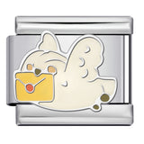 New Anime Cartoon Series Italian Module Bracelet Titanium Steel Welding Oil Dripping DIY Elastic Splicing Bracelet