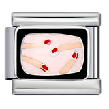 Personalized Pattern Italian Module Bracelet Stainless Steel Welding Drip Oil Cartoon DIY Elastic Splicing Bracelet