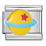 Space Planet Italy Module Bracelet Stainless Steel Welding Drip Oil Pattern DIY Elastic Personalized Bracelet