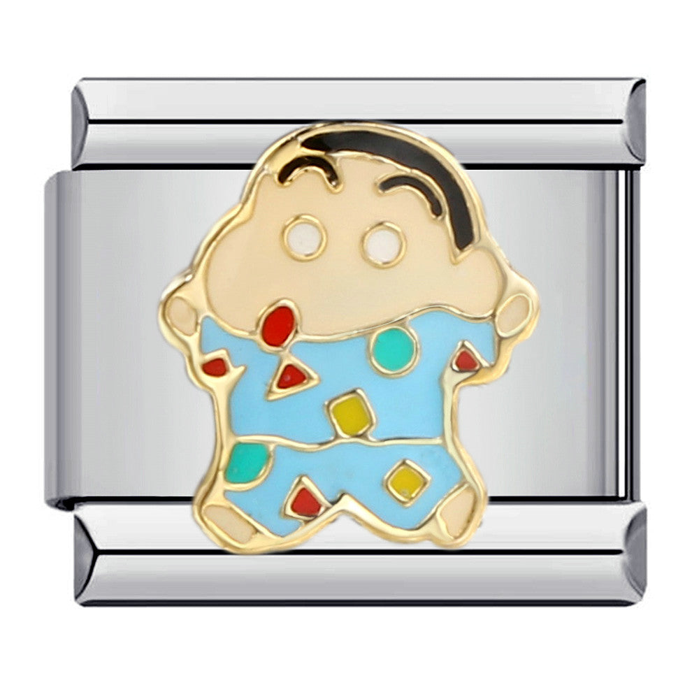 New Cartoon Character Italian Modular Bracelet Stainless Steel Welded DIY Stretch Link Bracelet