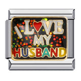 Romantic Valentine's Day Sweet Series Italian Module Bracelet Titanium Steel Welding Drip Oil Pattern DIY Bracelet