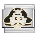 European and American Popular Halloween Module Bracelet with Titanium Steel Welding and Oil Dripping Dark Pattern Italian Modular