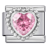 Colorful Zircon Italian Module Bracelet Titanium Steel Welding DIY Elastic Splicing Assembly Bracelet Accessories Wholesale