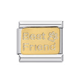 Italian Charm Bracelet Titanium Steel Gold Plated DIY Welded Friendship Series