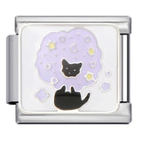 Pet Cat Dog Series Titanium Steel Welding Drip Bracelet Cartoon DIY Italian Module Wholesale Charm Bracelet for Animal Lovers