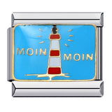 New Leisure Vacation Titanium Steel Welding Drip Oil DIY Italian Module Bracelet Fashion Personality Watch Strap Chain Wholesale