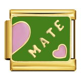 Long Letter Titanium Steel Welding Drip DIY Italian Module Bracelet Italian Charm Bracelet