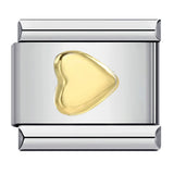 Stainless Steel Italian Module Bracelet with Gold Plated Stamping Pattern, Drip Oil DIY Elastic Personalized Strap Chain