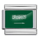 Hot Selling New World Flag Photo Dropper Series Titanium Steel DIY Italian Module Bracelet Accessories Wholesale