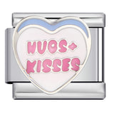 Cross Border E-commerce Love English Series Titanium Steel Welding Drip Oil DIY Italian Module Bracelet Personalized Accessories