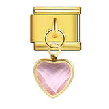 New Gold Bottom Love Pendant Italian Module Bracelet Stainless Steel Welding DIY Elastic Strap Chain Wholesale