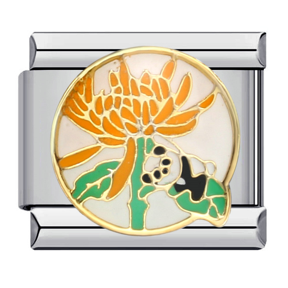 Cute Animal Titanium Steel Gold Plated Italian Charm Bracelet Customizable DIY Jewelry for Women