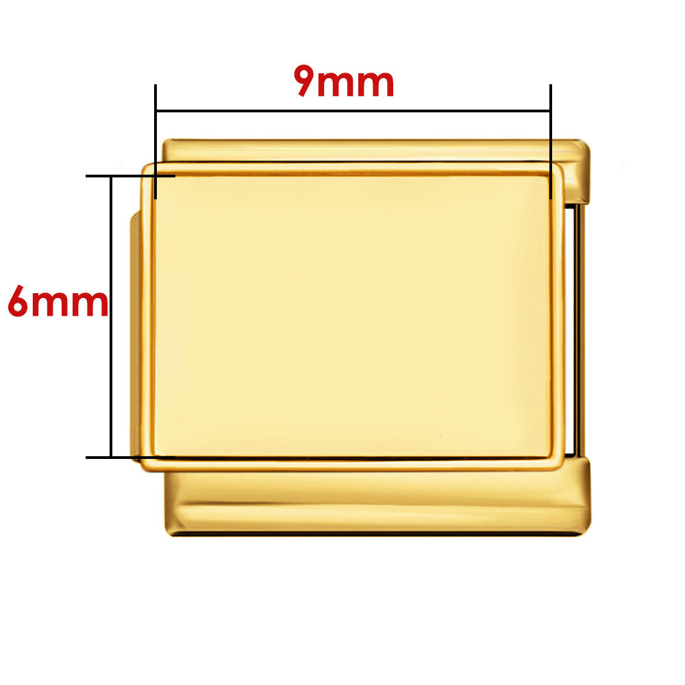 New Photo Empty Base Italian Module Bracelet Round Heart Shaped Titanium Steel DIY Free Splicing Bracelet Accessories