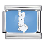 New DIY Italian Module Bracelet Titanium Steel Drip Oil Welding Pattern Strap Chain Fashion Splicing Strap Chain