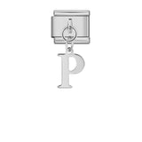 Silver Simplified Letter Italian Module Bracelet Titanium Steel Handmade DIY Hook Elastic Splicing Bracelet Accessories