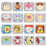 New Titanium Steel Welded Cartoon Italian Modular Bracelet Fashion DIY Stretch Bangle Splice Strap Chain