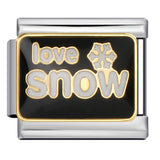 Stainless Steel Welded Gold-Plated Drip Oil DIY Personalized English Elastic Patchwork Bracelet - Italian Module Wholesale