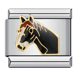 Cross Border Hot Selling Cute Pet Series Titanium Steel Welding Drip Oil Wristband Cartoon DIY Italian Module Bracelet Wholesale