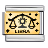 12 Zodiac Sign Italian Modular Bracelet Stainless Steel Gold Plated Enamel DIY Charm Bracelet Jewelry