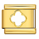 Italian Module Bracelet Titanium Steel All Gold Stamping Pattern DIY Italian Charm Bracelet