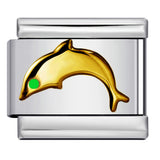 Color Stamping Series DIY Italian Module Bracelet Titanium Steel Gold Plated Drip Oil Elastic Splicing Bracelet Accessories