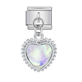 Silver Bottom Cute Pendant Italian Module Bracelet Hook DIY Titanium Steel Micro Inlaid Zircon Elastic Splicing Strap Chain