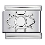 Titanium Steel Gold Silver Stamping Pattern DIY Italian Module Bracelet Italian Charm Bracelet