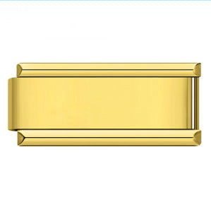 Colorful Laser Engraving Scene Pattern Engraving Italian Module Bracelet Splicing Titanium Steel Strap Chain