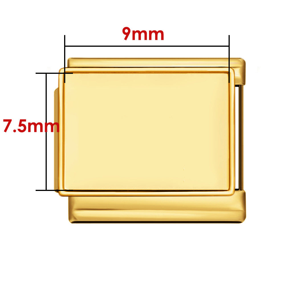 DIY Personalized Photo Frame Production, Titanium Steel Strap Chain, Fashionable Splicing Module Bracelet