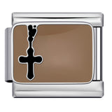 European and American Popular Fashion DIY Elastic Strap Chain Titanium Steel Welded Drip Oil Pattern Italian Module Bracelet