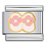 Student Graduation Pattern Italian Module Bracelet DIY Titanium Steel Welded Oil-Drip Elastic Splice Watch Strap Chain