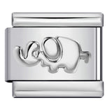 Titanium Steel Gold Silver Stamping Pattern DIY Italian Module Bracelet Italian Charm Bracelet