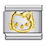 Titanium Steel Gold Silver Stamping Pattern DIY Italian Module Bracelet Italian Charm Bracelet