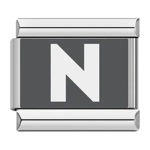 Laser Engraved 26 English Letters Italian Module Bracelet Stainless Steel Bracelet Italian Bracelet