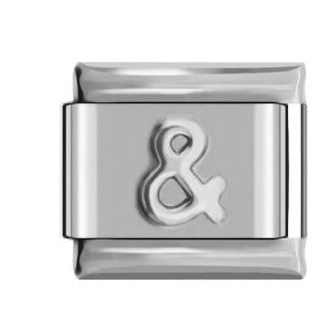 Titanium Steel Convex Silver Stamped DIY Italian Charm Bracelet with Unique Patterns