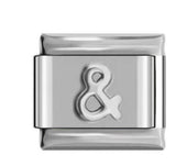 Titanium Steel Convex Silver Stamped DIY Italian Charm Bracelet with Unique Patterns