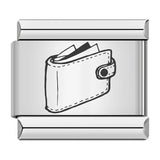 New Hat Backpack Pattern Italian Module Bracelet Titanium Steel Laser Carving DIY Strap Chain Wholesale