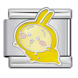 Titanium Steel Welding Drip Oil DIY Italian Module Bracelet Cute Cartoon Pattern Best Friend Girl Birthday Gift