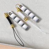 Fashion Colored Mobile Phone Rope Splicing Module Bracelet DIY Keychain Gold-plated Pendant Stainless Steel Bracelet