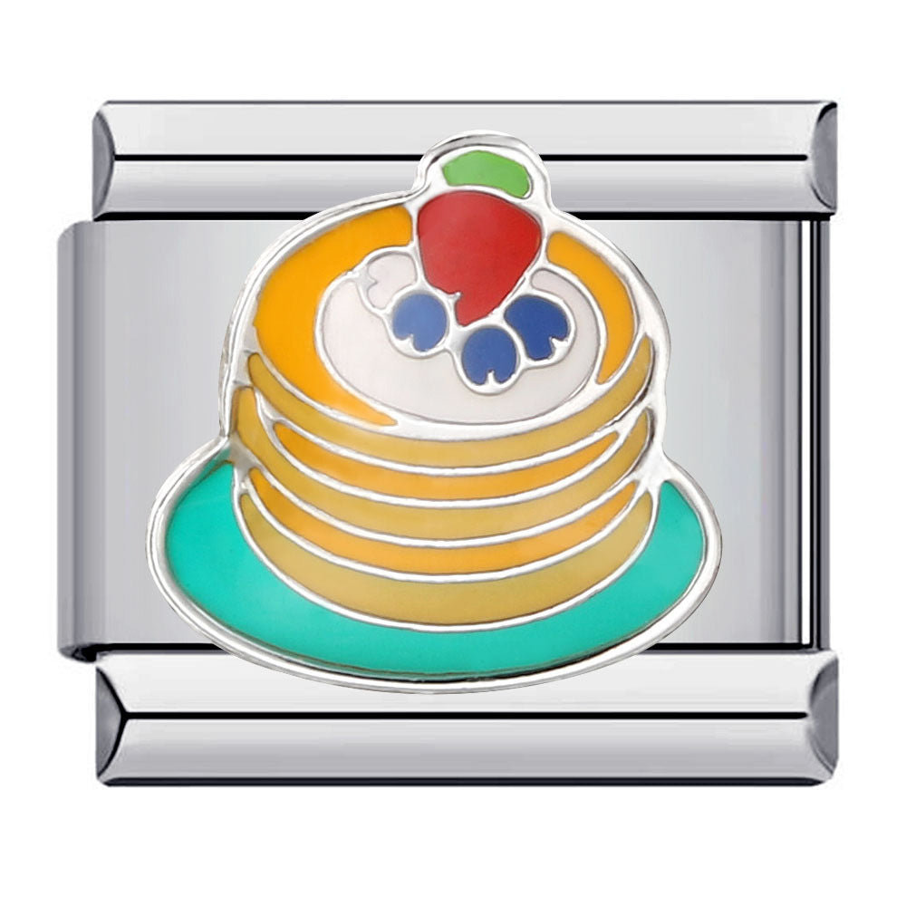 New Dessert Cake Elements Italian Module Bracelet Stainless Steel Welding Drip Oil DIY Fashion Bracelet