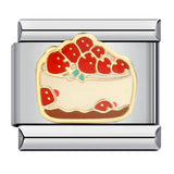 New Dessert Cake Elements Italian Module Bracelet Stainless Steel Welding Drip Oil DIY Fashion Bracelet