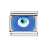 Cross Border New Devil's Eye Italian Module Bracelet Titanium Steel Welding Drip Oil Cartoon DIY Elastic Bracelet