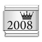 Crown Year Pattern Italian Module Bracelet Titanium Steel Laser Carving Bracelet Italian Bracelet